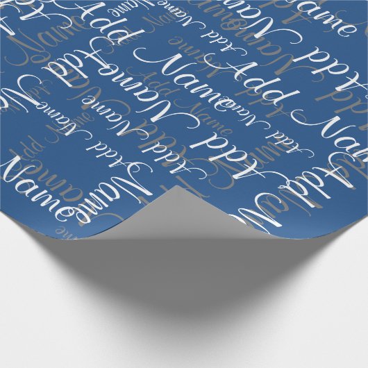 Naam Collage Gift Sjabloon Cadeaupapier (Hoek)