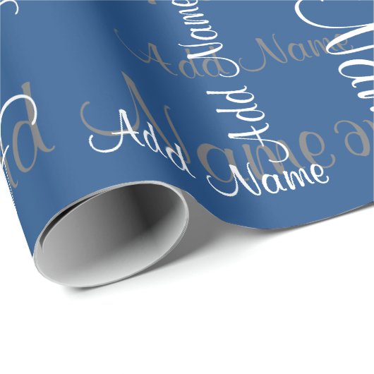 Naam Collage Gift Sjabloon Cadeaupapier (Rol Hoek)