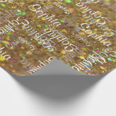 Naam Collage Gift Sjabloon Cadeaupapier (Hoek)