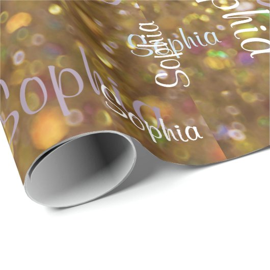 Naam Collage Gift Sjabloon Cadeaupapier (Rol Hoek)