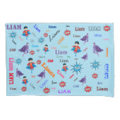 Naam Collage 🎁 Verbazingwekkende Bam Pow Superher Kussensloop (Voorkant-Links)