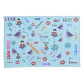 Naam Collage 🎁 Verbazingwekkende Bam Pow Superher Kussensloop (Voorkant-Rechts)