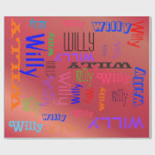 Naam Collage 🎁 Verbazingwekkende Word Cloud Apple Cadeaupapier (Vlak)