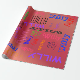Naam Collage 🎁 Verbazingwekkende Word Cloud Apple Cadeaupapier