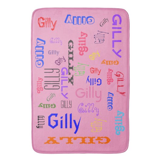 Naam Collage 🎁 Verbazingwekkende Word Cloud Hot P Badmat (Voorkant Verticaal)