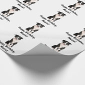 naam Collie Puppy Border Cadeaupapier (Hoek)