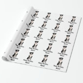  naam Collie Puppy Border Cadeaupapier (Uitgerold)
