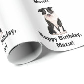 naam Collie Puppy Border Cadeaupapier (Rol Hoek)