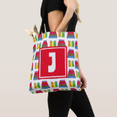 Naam Colorful Book Pattern Tote Bag (Dichtbij)