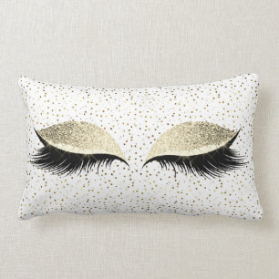 Naam Confetti Glitter Glam Gold Eyes Makeup Lashes Kussen