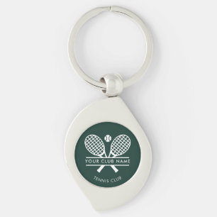 Naam Country Club Tennis Team Groen Aangepast Sleutelhanger