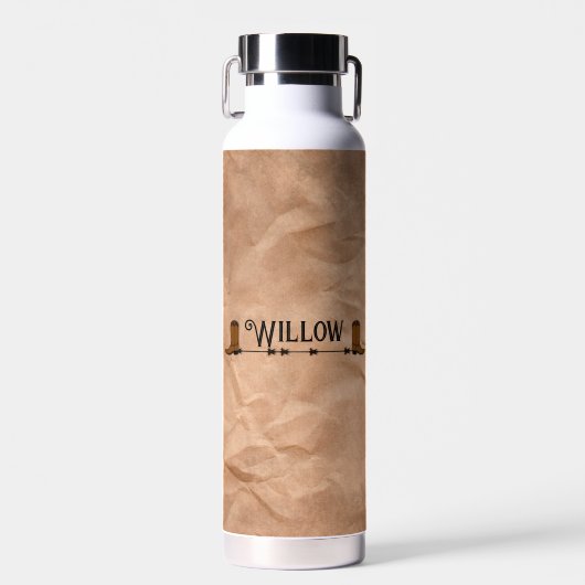 Naam Cowboy Boots Waterfles (Voorkant)