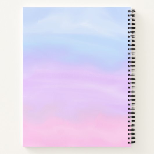 Naam Customization Unicorn Notitieboek (Achterkant)