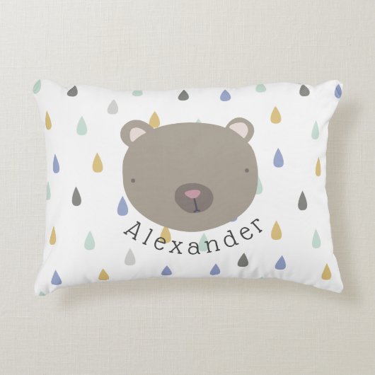  naam Cute Beer Accent Kussen (Voorkant)