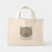  naam Cute Beer Mini Tote Bag (Voorkant)