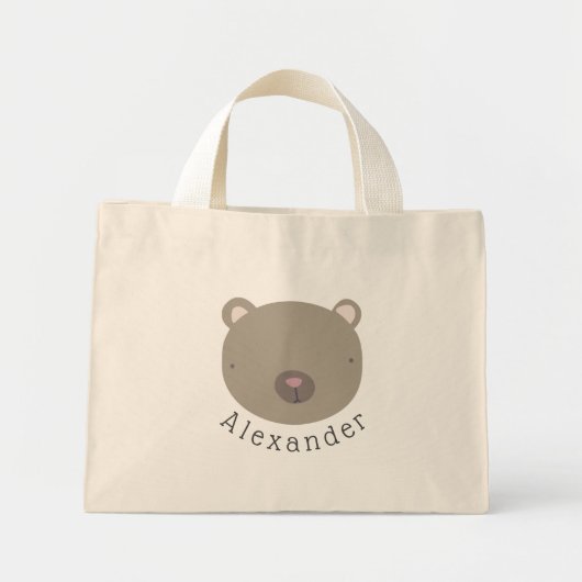 naam Cute Beer Mini Tote Bag (Voorkant)