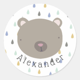  naam Cute Beer Ronde Sticker