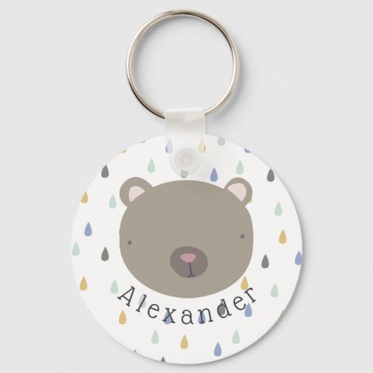  naam Cute Beer Sleutelhanger (Voorkant)