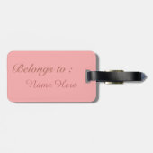 Naam Cute Bunny-tag Bagagelabel (Achterkant horizontaal)