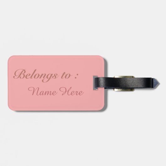 Naam Cute Bunny-tag Bagagelabel (Achterkant horizontaal)