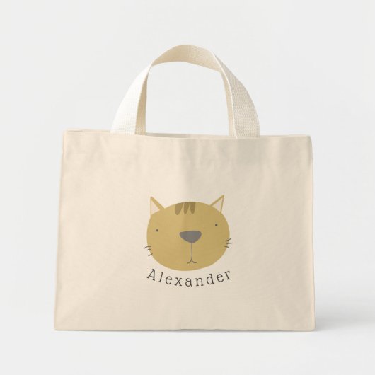  naam Cute Cat Mini Tote Bag (Voorkant)