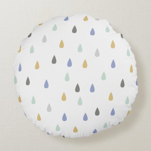  naam Cute Cat Rond Kussen (Achterkant)