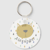 naam Cute Cat Sleutelhanger (Voorkant)