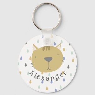  naam Cute Cat Sleutelhanger