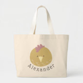  naam Cute Chick Grote Tote Bag (Voorkant)