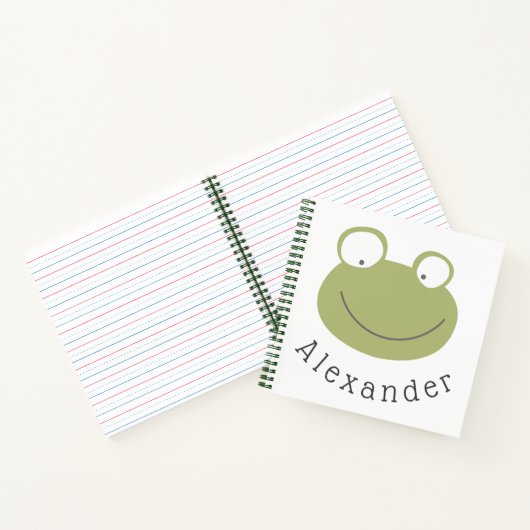 naam Cute Frog Notitieboek (Binnen)