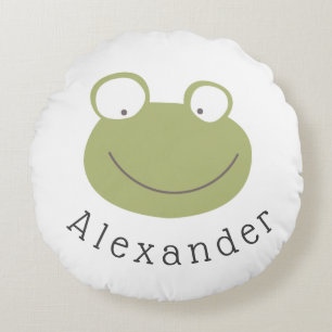 naam Cute Frog Rond Kussen