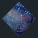 naam Cute Navy Blue Merry Kerstmis Bandana<br><div class="desc">Elegant witte geordende tekst met blauw marinesoldaat. Naam of tekst die u wilt personaliseren. Ontdek meer  design in mijn winkels op Zazzle!</div>