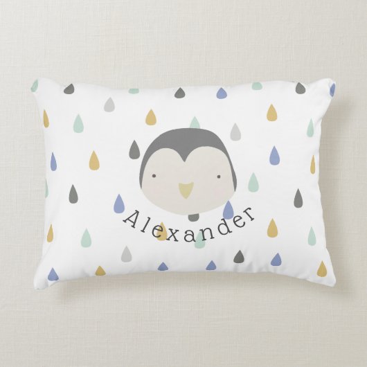 naam Cute Penguin Accent Kussen (Voorkant)