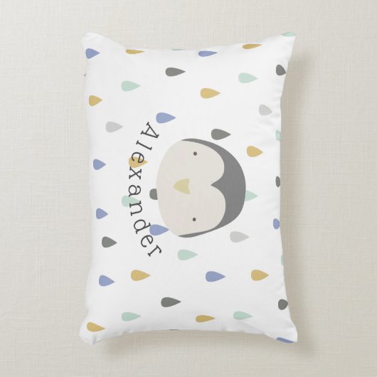  naam Cute Penguin Accent Kussen (Voorkant(Verticaal))