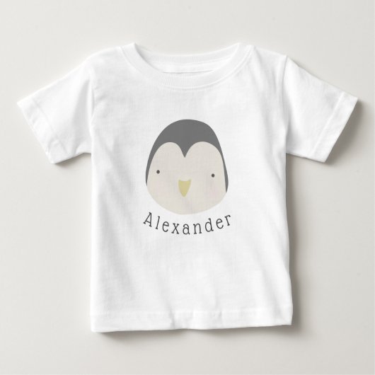  naam Cute Penguin Baby T-Shirt (Voorkant)