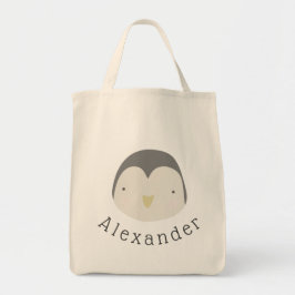 naam Cute Penguin Canvas tas