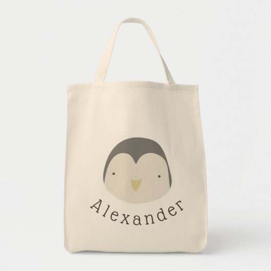 naam Cute Penguin Canvas tas (Voorkant)