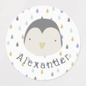 naam Cute Penguin Labels (Design 2)