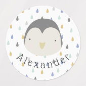 naam Cute Penguin Labels (Design 1)