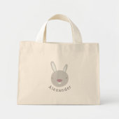 naam Cute Rabbit Mini Tote Bag (Voorkant)