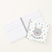 naam Cute Rabbit Notitieboek (Binnen)