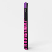 Naam dachshund neon hot roze glitter zebra stripes Case-Mate iPhone case (Achterkant/links)