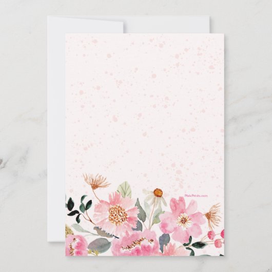 Naam Dag Bloemen Kaart (Achterkant)