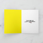 Naam Dag Forsythia Bouquet Kaart (Binnen)