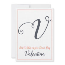 Naam Dag Saint Dag Brief V Monogram