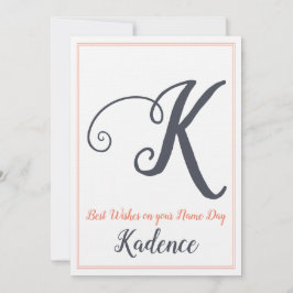 Naam Dag Sint-Dag Brief K Monogram Kaart