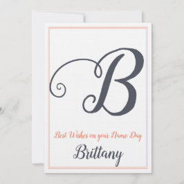 Naam Dag Sint-Dag Monogram B Kaart