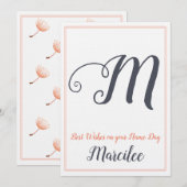 Naam Dag Sint Sint-Dag Brief M Monogram Kaart (Voorkant / Achterkant)