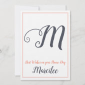 Naam Dag Sint Sint-Dag Brief M Monogram Kaart (Voorkant)