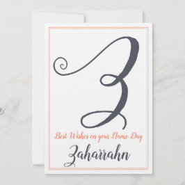 Naam Dag Sint Sint Dag Letter Z Monogram Kaart